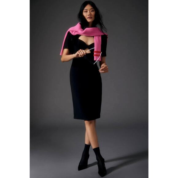 Anthropologie Black Halo Sweetheart Cutout Dress - New Size 6 - Picture 1 of 7